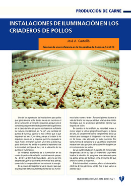 Selecciones Avícolas - Instalaciones de iluminación en los criaderos de  pollos