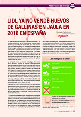 LIDL YA NO VENDE HUEVOS DE GALLINAS EN JAULA EN 2018 EN ESPAÑA