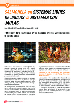 SALMONELA en SISTEMAS LIBRES DE JAULAS vs SISTEMAS CON JAULAS