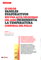Especial INSTALACIONES AVICOLAS: El uso de paneles evaporativos sin una alta velocidad del aire incrementa la temperatura corporal del pollo