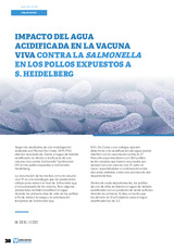 Impacto del agua acidificada en la vacuna viva contra la Salmonella en los pollos expuestos a S. Heidelberg
