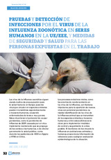 Pruebas y detección de infecciones por el virus de la influenza zoonótica en seres humanos en la UE/EEE, y medidas de seguridad y salud para las personas expuestas en el trabajo